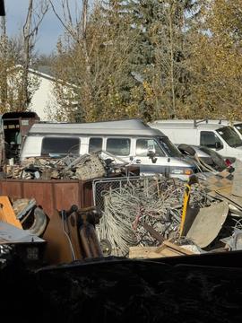 GetMyScrapCar | Junk Van in Scrap Yard ready for Recycling