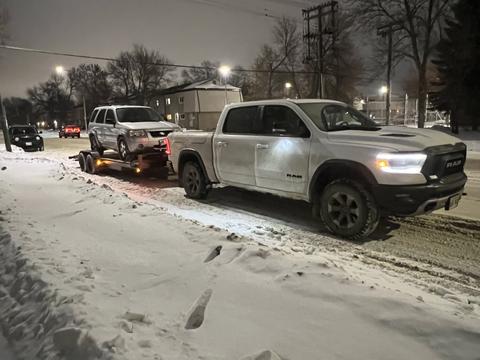 GetMyScrapCar | Junk Car Removal with Pickup Truck and SUV in Snowy Conditions