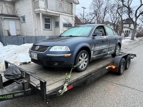 GetMyScrapCar | Volkswagen Jetta on Trailer for Scrap Metal Recycling