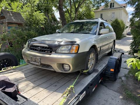 GetMyScrapCar | Subaru Outback on Trailer for Junk Car Removal