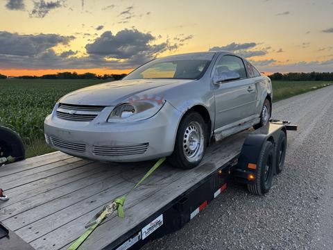 GetMyScrapCar | Junk Car Removal of a Silver Chevrolet Cobalt for Scrap Metal Recycling