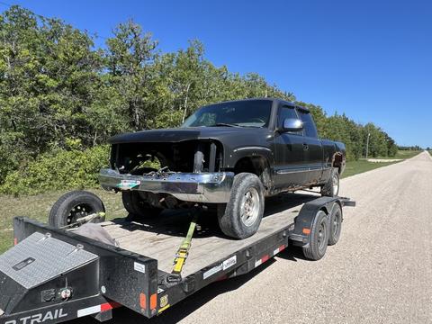 GetMyScrapCar | Junk Truck on Trailer for Scrap Metal Recycling
